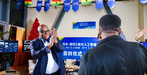 Kojo Bonsu during the launch of his Gen Z AI Club recently