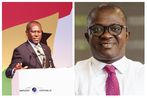 Joseph Boahen Aidoo (L) and Dr Bryan Acheampong