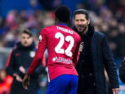 Thomas Partey and Diego Simeone