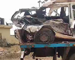Image of the damaged vehicle involved in the accident