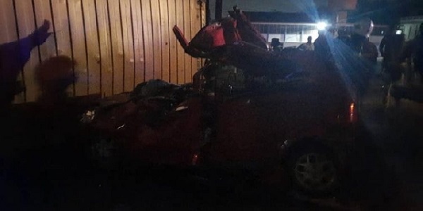 Two crushed to death after container falls on Daewoo Matiz car