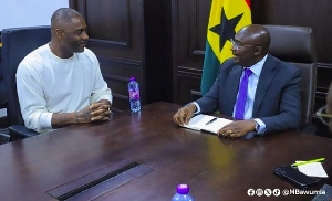 Idris Elba in a conversation with Dr. Mahamudu Bawumia