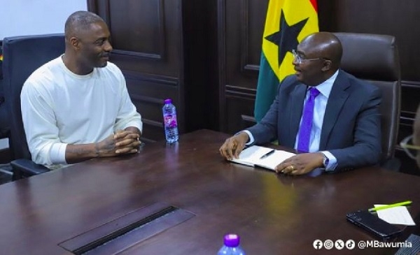 Idris Elba in a conversation with Dr. Mahamudu Bawumia