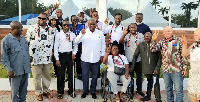 Mariam Aziz with John Mahama, others