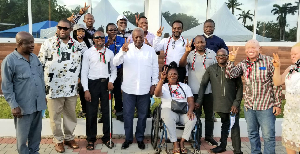 Mariam Aziz with John Mahama, others