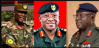 A phtoto collage of the three Brigadier Generals, who have reached the mandatory retirement age