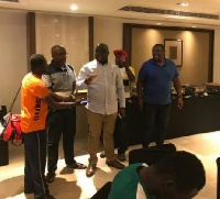 Mike Ocquaye Jnr hosted the team when they arrived in India