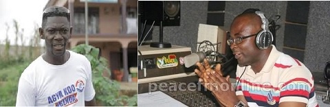 Ghanaian actor Agya Koo and Radio presenter, Kwasi Aboagye