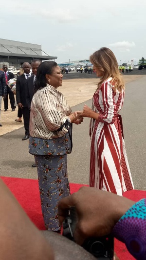 Melania Trump touches down in Accra