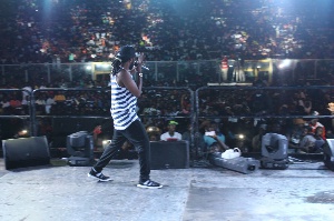 Paa Kwasi takes his turn on stage