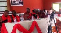 The press conference was to officially announce the death of the Paramount Chief of Prampram