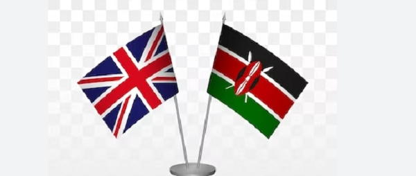 Flags of United Kingdom and Kenya