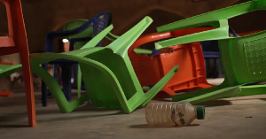 The chairs strewn across the floor of one of the churches raided last month hints