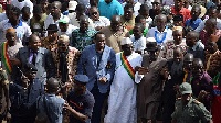 Hundreds of supporters of the Malian junta gathered
