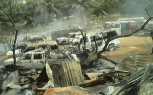 Destroyed cars