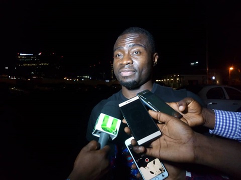 Frank  Acheampong in a chat with reporters