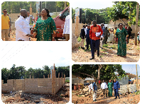 Collaged photos of the Minister, KMA Mayor and the project site