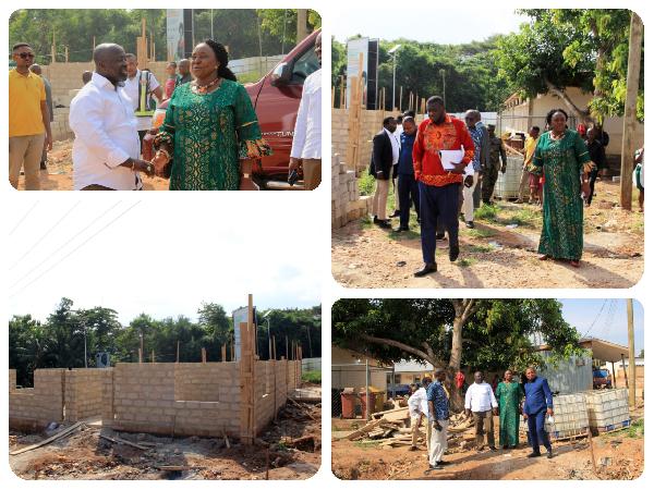 Collaged photos of the Minister, KMA Mayor and the project site