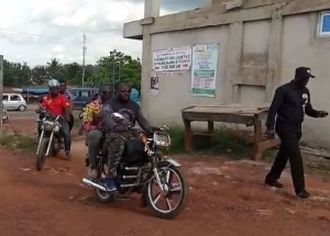 The angry youth stormed the Tafo Pankrono M/A JHS on motorbikes