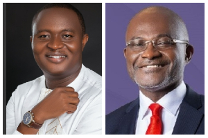 Kwasi Kwarteng (L) and Kennedy Agyapong, a former Assin Central lawmaker