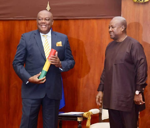 Ambassador Victor Smith received his credentials from President John Dramani Mahama