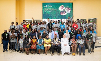 A group photo from the Street Residents Listening Conference held at the ISSER Auditorium