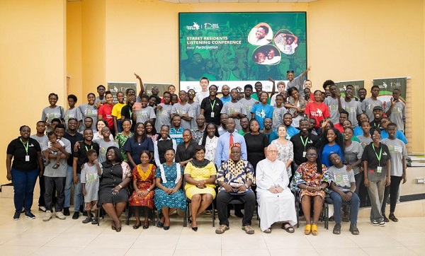 A group photo from the Street Residents Listening Conference held at the ISSER Auditorium