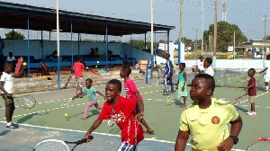 The Tennis clinic gave opportunity to beginners to learn the sport
