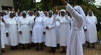 Some Sisters of the congregation of the Handmaids of the Divine Redeemer.
