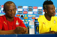Former Black Stars coach Kwasi Appiah and Asamoah Gyan