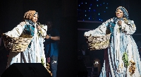 Piesie Esther captured on stage during her 25th anniversary concert