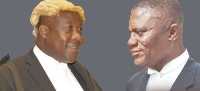Benson Nutsukpui, ormer President of the Ghana Bar Association (L) with Justice Aboagye Tandoh (R)