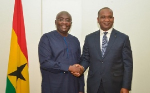 Dr Mahamudu Bawumia and Alpha Barry, Minister of Foreign Affairs and Cooperation of Burkina Faso