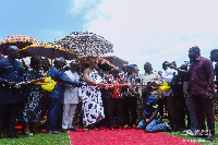 Akufo-Addo with the Ga Mantse officially launching the programme