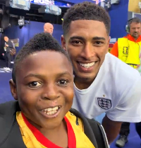 Yaw Dabo in a photo with English player, Jude Bellingham