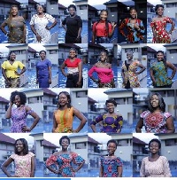 The 20 ladies selected from audition of Miss Golden Stool