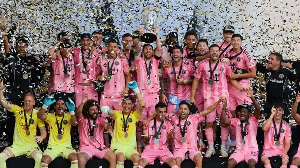 Lionel Messi and his Inter Miami teammates celebrating their MLS Cup victory Lionel Messi and his Inter Miami teammates celebrating their MLS Cup victory