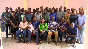 A group photo of a religious group, and CSOs