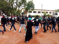 Some members of a vigilante group clad in black (file)