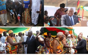 President Akufo-Addo cut the sod for the construction of the Marine Drive Investment Project