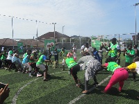 Some mothers participating in some of the games organised by Nestle Ghana