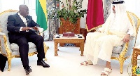 President Akufo-Addo with the Emir of Qatar, Sheikh Tamim bin Hamad Al Thani