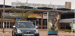 The sound of gunfire came from Niamey's airport, which was also attacked in January (file photo) The sound of gunfire came from Niamey's airport, which was also attacked in January (file photo)