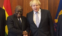 President Akufo-Addo with UK's Foreign Secretary, Boris Johnson