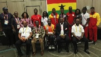 Isaac Asiamah with executives of the GOC in Australia