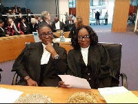 Maritta Brew Oppong, former AG (L) and Gloria Akuffo, current AG (R)
