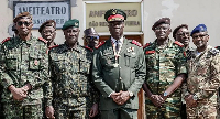 Gen Horta N'Tam (Middle), becomes the transitional head of state for one year