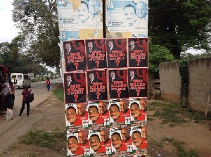 Posters of the late President John Atta Mills