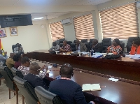 University reps at a meeting with the Minister of Education