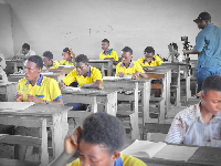 File photo of BECE candidates in the exam hall